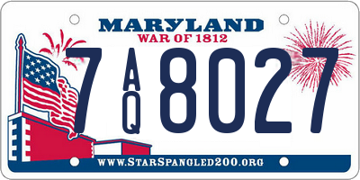MD license plate 7AQ8027