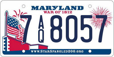 MD license plate 7AQ8057