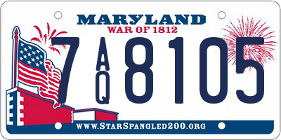 MD license plate 7AQ8105