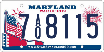 MD license plate 7AQ8115
