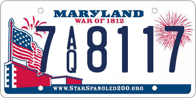 MD license plate 7AQ8117