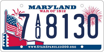 MD license plate 7AQ8130