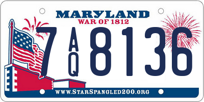 MD license plate 7AQ8136