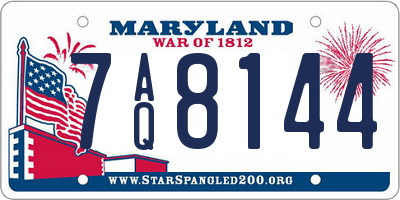MD license plate 7AQ8144