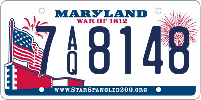 MD license plate 7AQ8148
