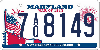 MD license plate 7AQ8149