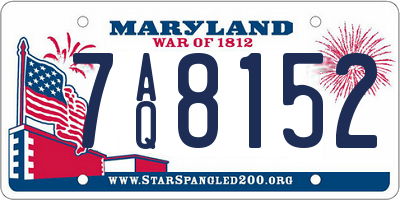 MD license plate 7AQ8152