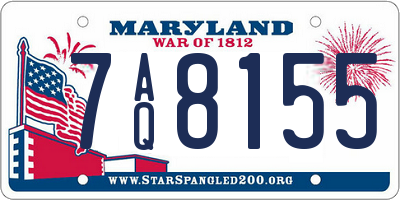 MD license plate 7AQ8155