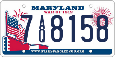MD license plate 7AQ8158