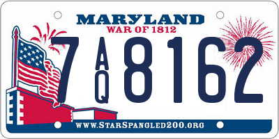 MD license plate 7AQ8162