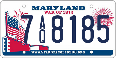 MD license plate 7AQ8185