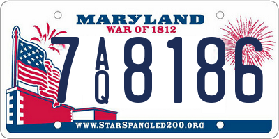 MD license plate 7AQ8186