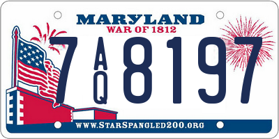 MD license plate 7AQ8197