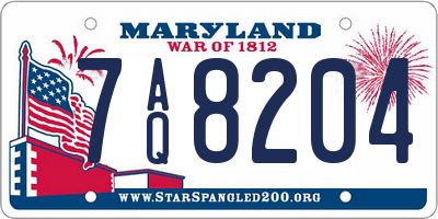 MD license plate 7AQ8204