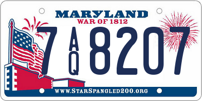 MD license plate 7AQ8207