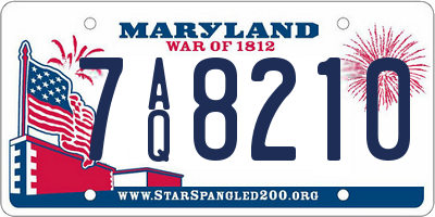 MD license plate 7AQ8210