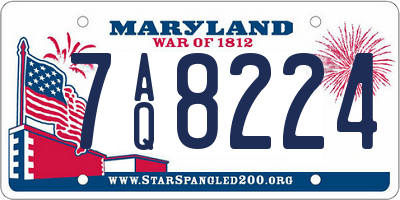 MD license plate 7AQ8224