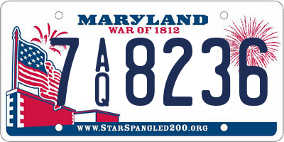 MD license plate 7AQ8236