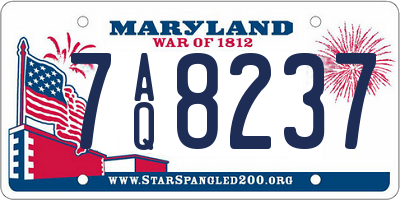 MD license plate 7AQ8237