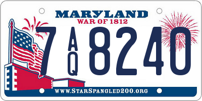 MD license plate 7AQ8240