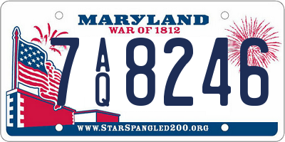 MD license plate 7AQ8246