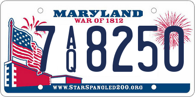 MD license plate 7AQ8250