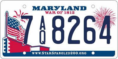 MD license plate 7AQ8264