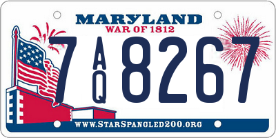 MD license plate 7AQ8267