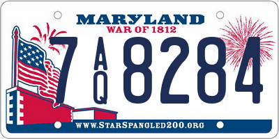 MD license plate 7AQ8284