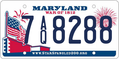 MD license plate 7AQ8288