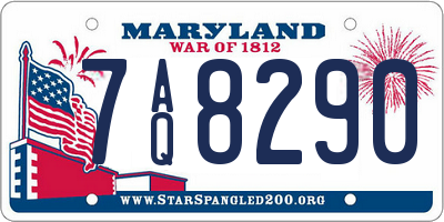 MD license plate 7AQ8290