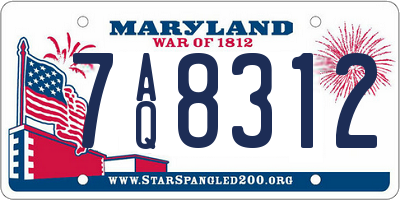 MD license plate 7AQ8312