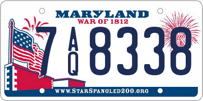 MD license plate 7AQ8338