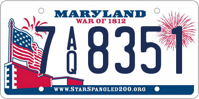 MD license plate 7AQ8351