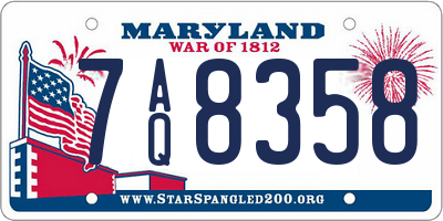 MD license plate 7AQ8358