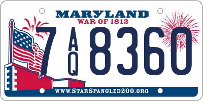 MD license plate 7AQ8360
