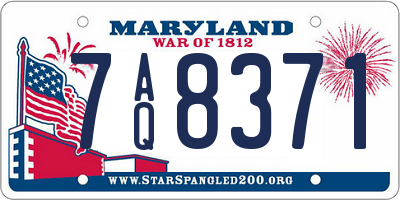 MD license plate 7AQ8371