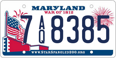 MD license plate 7AQ8385