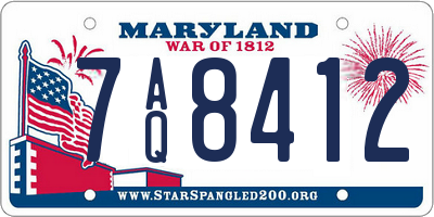 MD license plate 7AQ8412