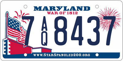 MD license plate 7AQ8437