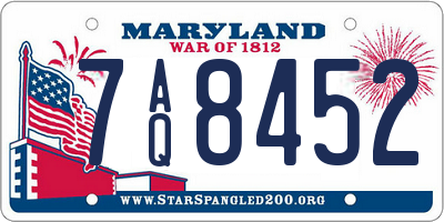 MD license plate 7AQ8452