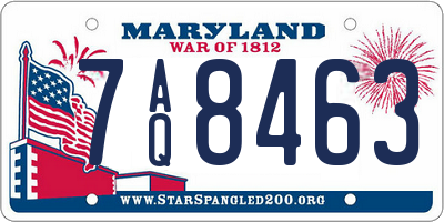 MD license plate 7AQ8463