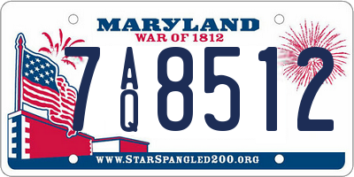 MD license plate 7AQ8512