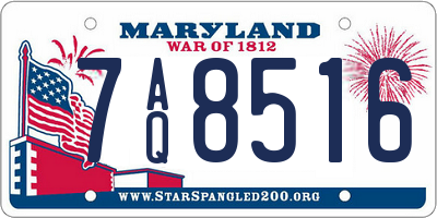 MD license plate 7AQ8516