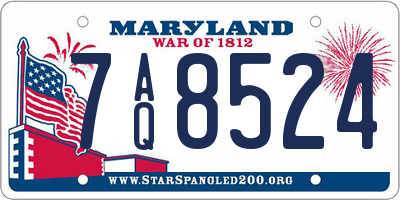 MD license plate 7AQ8524