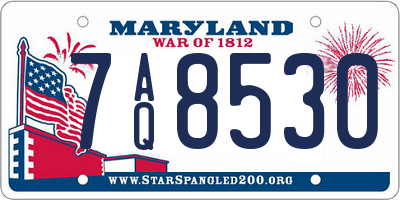 MD license plate 7AQ8530