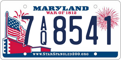 MD license plate 7AQ8541