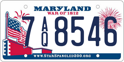MD license plate 7AQ8546