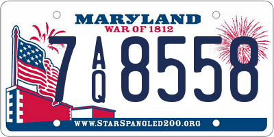 MD license plate 7AQ8558
