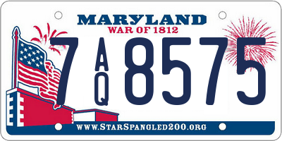 MD license plate 7AQ8575